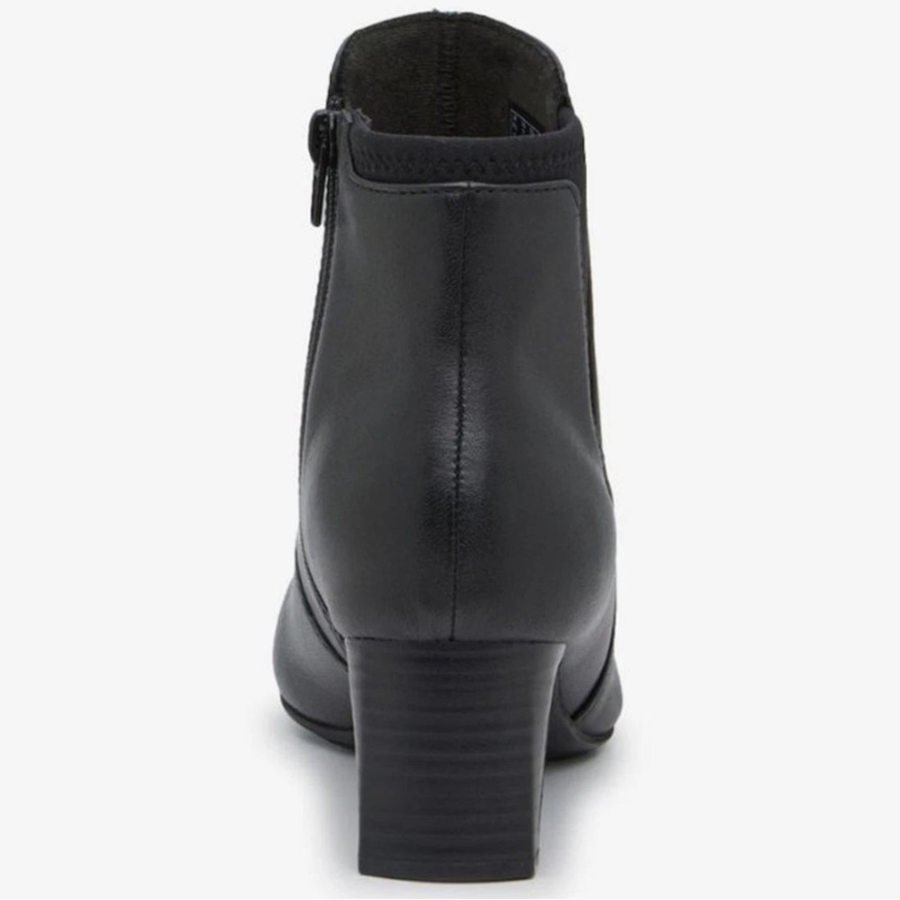Clarks Kyndall Fae Ankle Bootie in Black Leather - Picture 2 of 7